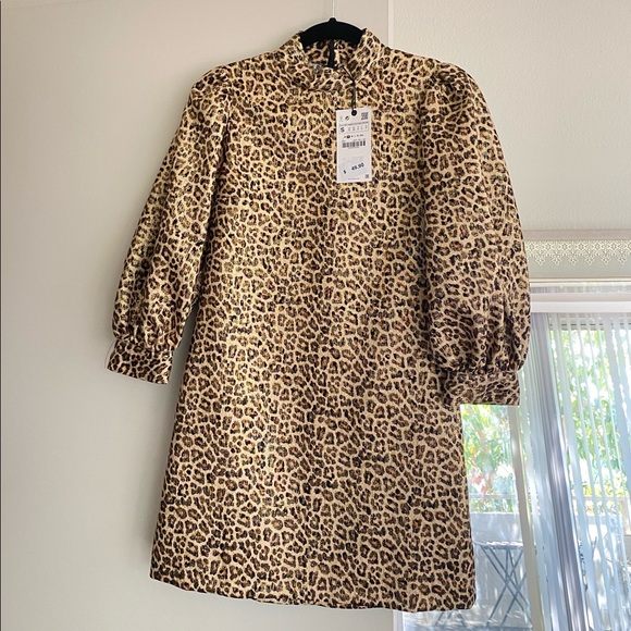 Zara Dresses & Skirts - Zara Animal Print Turtleneck Dress